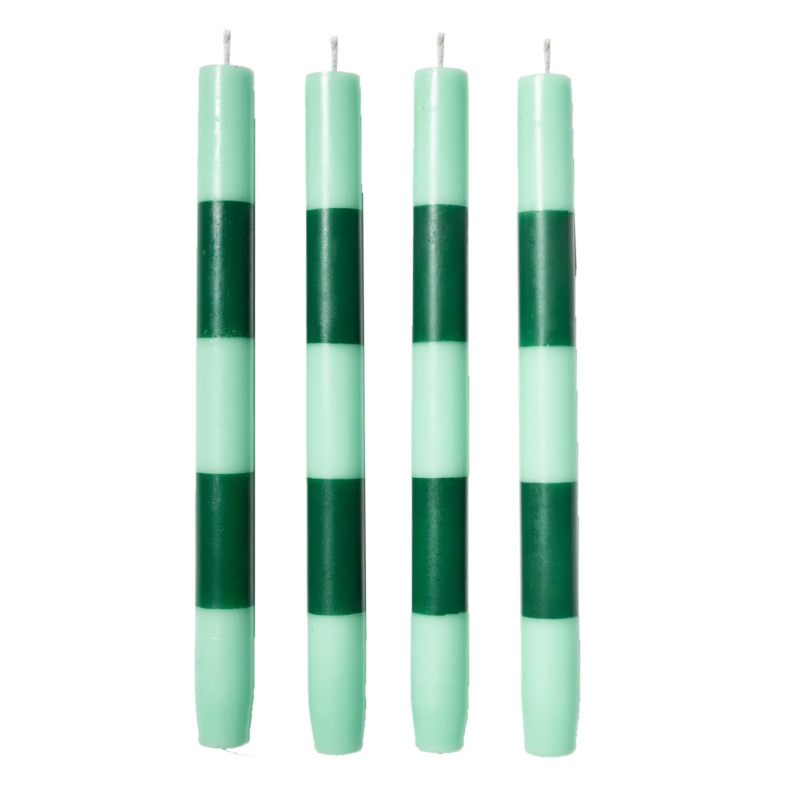 FAZEEK Striped Dinner Candles 4Pk